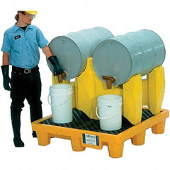 UltraTech - 66 Gal Sump, 1,500 Lb Capacity, 2 Drum, Polyethylene P2 Drum Rack Containment System - 53" Long x 53" Wide x 44-3/4" High, Two-Tier Drum Configuration - A1 Tooling