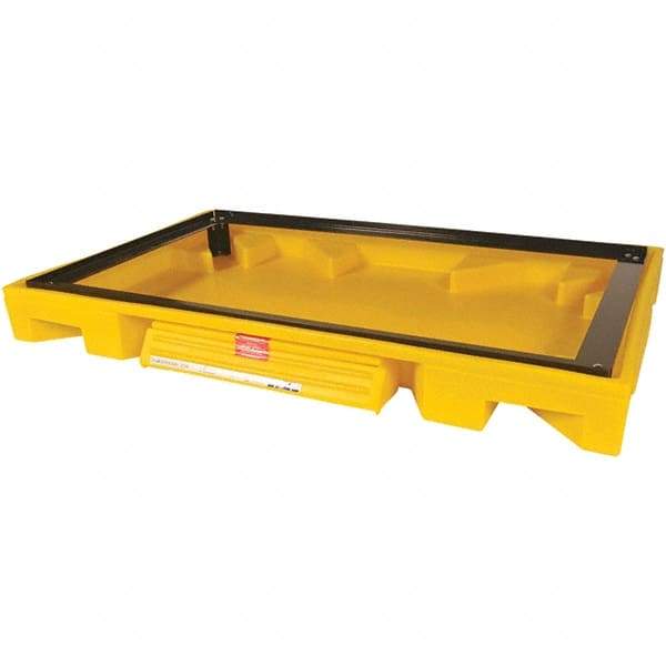 UltraTech - 111 Gal Sump, 3,000 Lb Capacity, 2 Drum, Polyethylene Safety Cabinet Bladder System - 63" Long x 38.5" Wide x 6-1/4" High - A1 Tooling