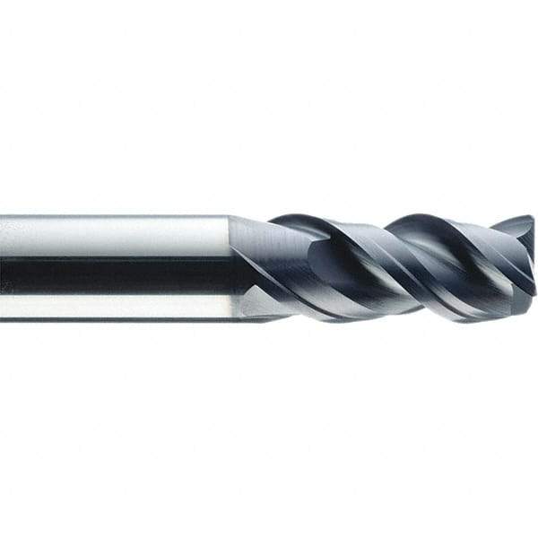 SGS - 20mm, 3 Flute, Single End, Solid Carbide, 0.1575" Corner Radius End Mill - 104mm OAL, 46mm LOC, Right Hand Cut - A1 Tooling