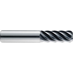 SGS - 5/8", 6 Flute, Single End, Solid Carbide, 0.19" Corner Radius End Mill - 5" OAL, 41° Helix, 3/4" LOC, Right Hand Cut - A1 Tooling