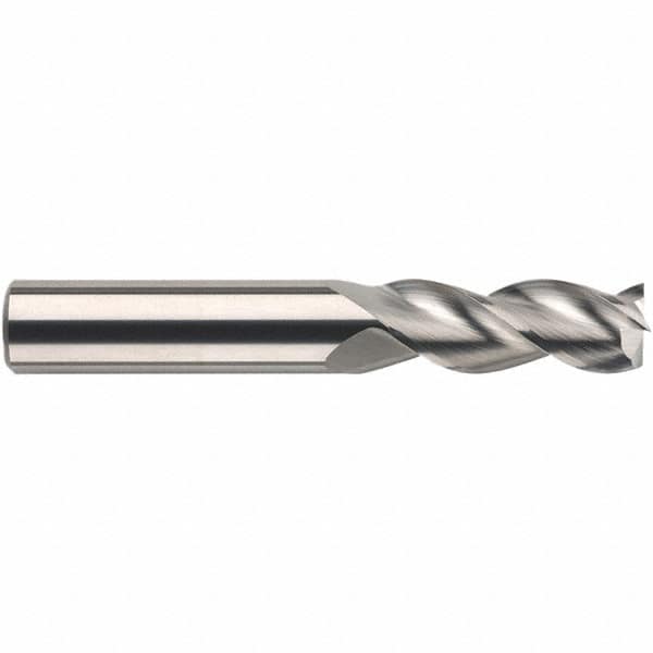 SGS - 8mm, 32mm LOC, 8mm Shank Diam, 75mm OAL, 3 Flute, Solid Carbide Square End Mill - Single End, TiB2 Finish, Spiral Flute, 38° Helix, Centercutting, Right Hand Cut, Right Hand Flute, Series 43MS - A1 Tooling