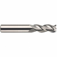 SGS - 8mm, 32mm LOC, 8mm Shank Diam, 75mm OAL, 3 Flute, Solid Carbide Square End Mill - Single End, TiB2 Finish, Spiral Flute, 38° Helix, Centercutting, Right Hand Cut, Right Hand Flute, Series 43MS - A1 Tooling