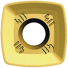 Kennametal - XDLT120512 D411 Grade KCSM40 Carbide Milling Insert - TiN Finish, 5.56mm Thick, 1/2" Inscribed Circle, 1.19mm Corner Radius - A1 Tooling