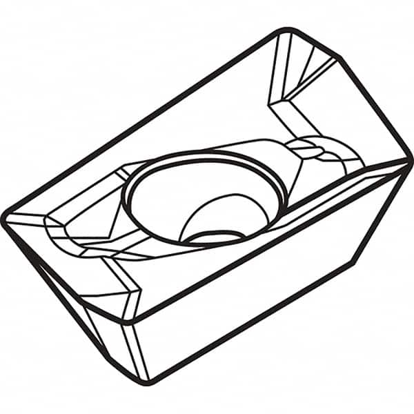 Kennametal - EDCT1808 GD Grade KCPM40 Carbide Milling Insert - AlCrTiN Finish, 5.5mm Thick, 1/32" Corner Radius - A1 Tooling