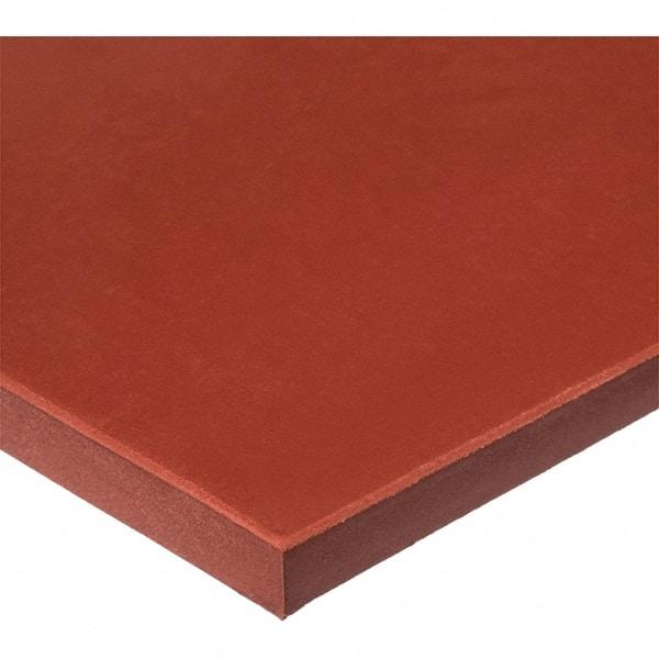 Value Collection - 12" Long, 12" Wide, Silicone Rubber Foam Sheet - 60A Durometer, Red, -60 to 400°F, 700 psi Tensile Strength, Adhesive Backing - A1 Tooling