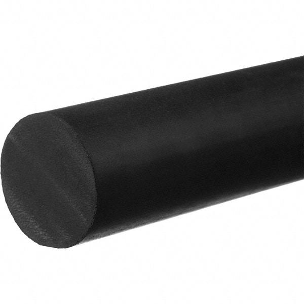 Value Collection - 5' Long, Hard Round Viton Cord - 3/16" Diam, Black - A1 Tooling