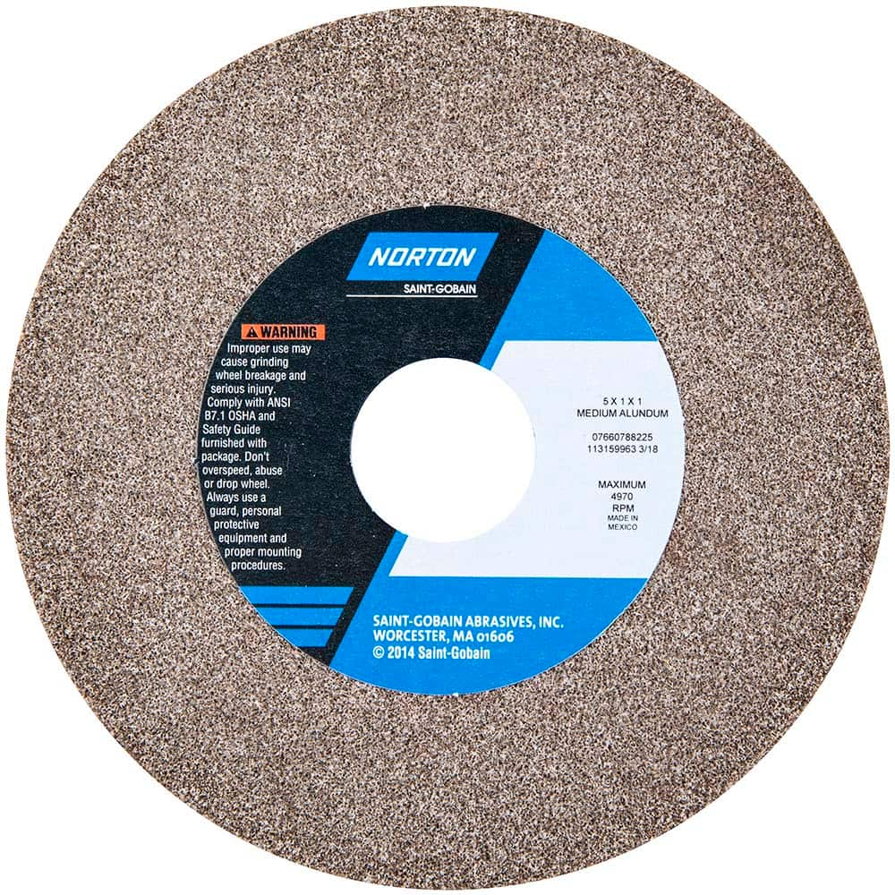 Norton - Bench & Pedestal Grinding Wheels Wheel Diameter (Inch): 5 Hole Size (Inch): 1 - A1 Tooling