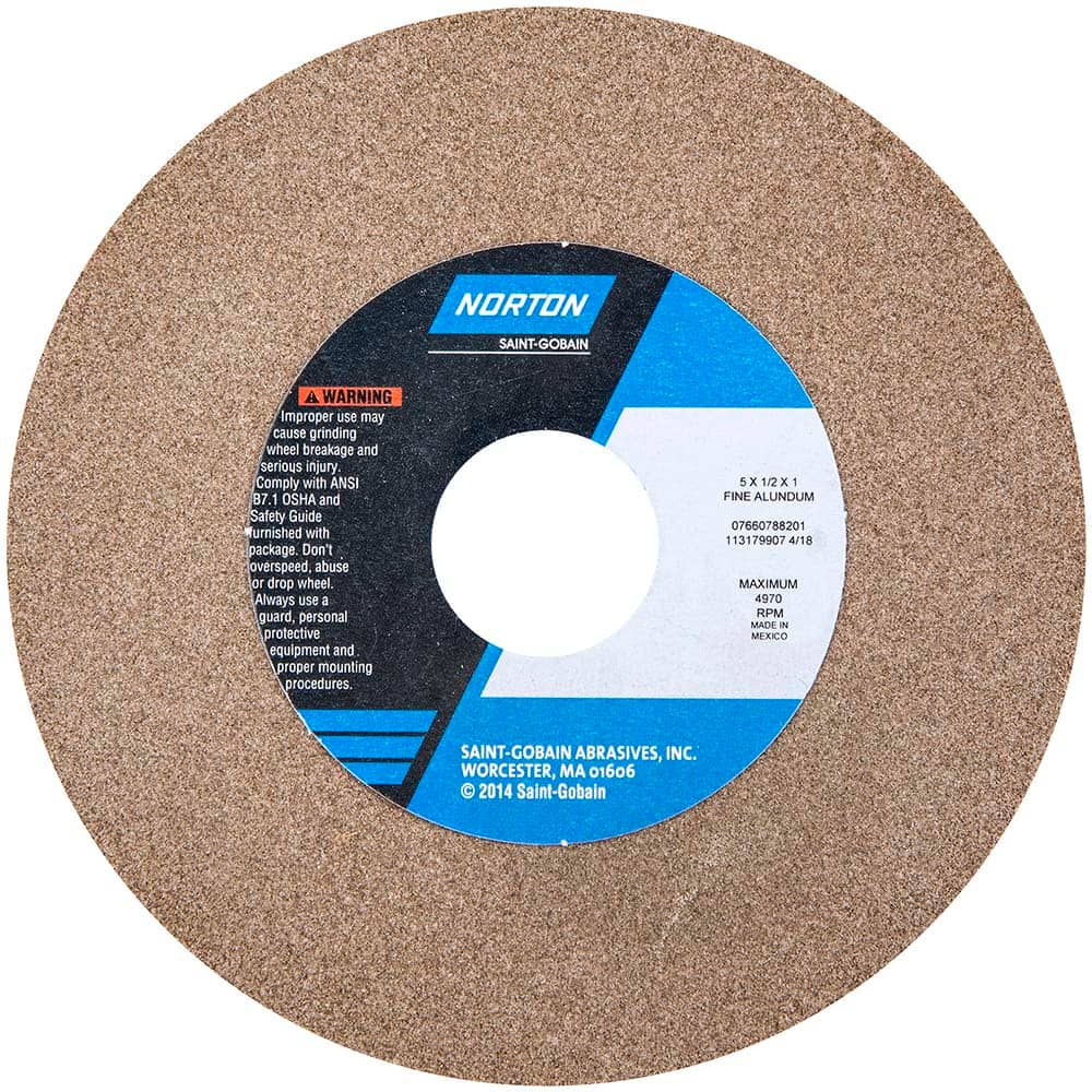 Norton - Bench & Pedestal Grinding Wheels Wheel Diameter (Inch): 5 Hole Size (Inch): 1 - A1 Tooling