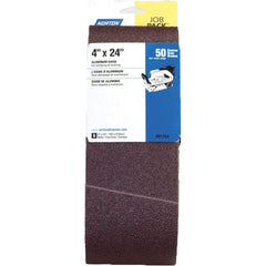 Norton - 4" Wide x 24" OAL, 50 Grit, Aluminum Oxide Abrasive Belt - A1 Tooling