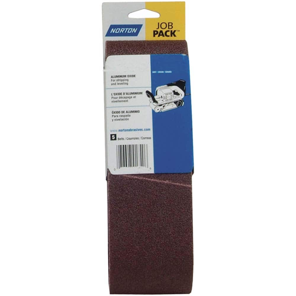 Norton - 3" Wide x 24" OAL, 50 Grit, Aluminum Oxide Abrasive Belt - A1 Tooling