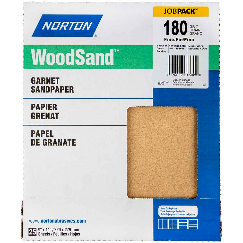 Norton - Sanding Sheets Abrasive Material: Garnet Grade: Fine - A1 Tooling