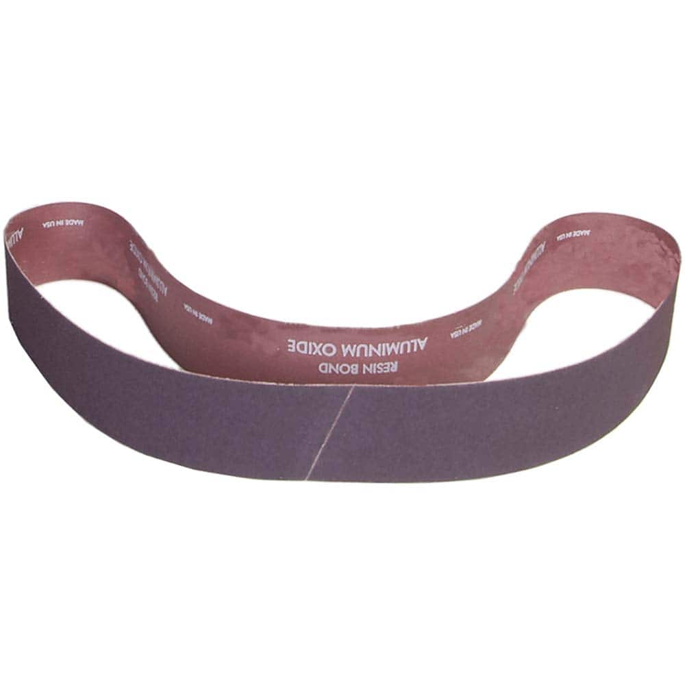 Abrasive Belt: 2″ Width, 24 Grit, Aluminum Oxide Coated, X Weighted