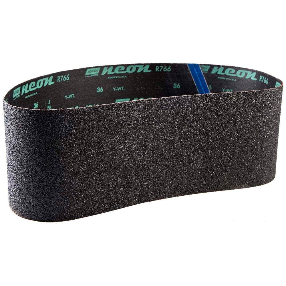 Abrasive Belt: 6″ Width, 80 Grit, Aluminum Oxide Coated, Y Weighted, Dry