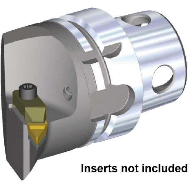 Kennametal - Right Hand Cut, Size KM4X63, VCGR160408 & VPGR332 Insert Compatiblity, Internal Modular Turning & Profiling Cutting Unit Head - 43mm Ctr to Cutting Edge, 70mm Head Length, Through Coolant, Series Top Notch - A1 Tooling