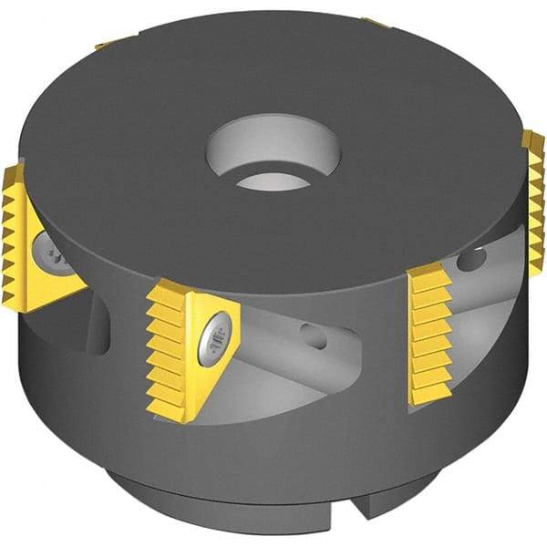 Vargus - 4.921" Cut Diam, 11.811" Max Depth of Cut, 1-1/2" Arbor Hole Diam, 1-1/2" Shank Diam, Internal/External Indexable Thread Mill - Insert Style 5, 5/8" Insert Size, 9 Inserts, Toolholder Style TMSH-D, 2-1/2" OAL - A1 Tooling