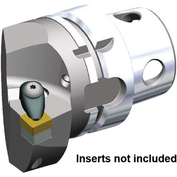 Kennametal - Insert Style CN.. 160612, CN..543, 70mm Head Length, Left Hand Cut, Internal/External Modular Threading Cutting Unit Head - System Size KM4X63, 43mm Center to Cutting Edge, Series Kenclamp - A1 Tooling