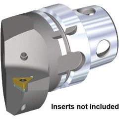 Kennametal - Insert Style TC.. 16T308, TC.. 3252, 70mm Head Length, Left Hand Cut, Internal/External Modular Threading Cutting Unit Head - System Size KM4X63, 43mm Center to Cutting Edge, Series KM4X - A1 Tooling