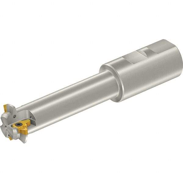 Vargus - 1.4" Cut Diam, 4.13" Max Depth of Cut, 1-1/4" Shank Diam, Internal/External Indexable Thread Mill - Insert Style 3LI, 3/8" Insert Size, 3 Inserts, Toolholder Style TM SC W, 6.732" OAL - A1 Tooling