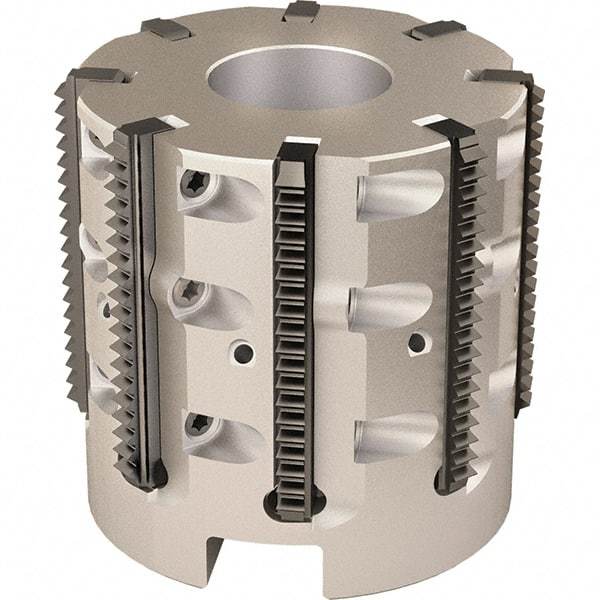 Vargus - 52mm Cut Diam, 200mm Max Hole Depth, 27mm Shank Diam, Internal/External Indexable Thread Mill - Insert Style R40, 8 Inserts, Toolholder Style RTMC-D, 50mm OAL - A1 Tooling