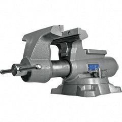 Wilton - 8-1/2" Jaw Width, 8-1/2" Opening Capacity, 4-1/2" Throat Depth, Iron Swivel Bench Vise - Double Lockdown Base Attachment, Anvil, 23-39/64" Long x 12-39/64" Wide x 10-19/64" High - A1 Tooling