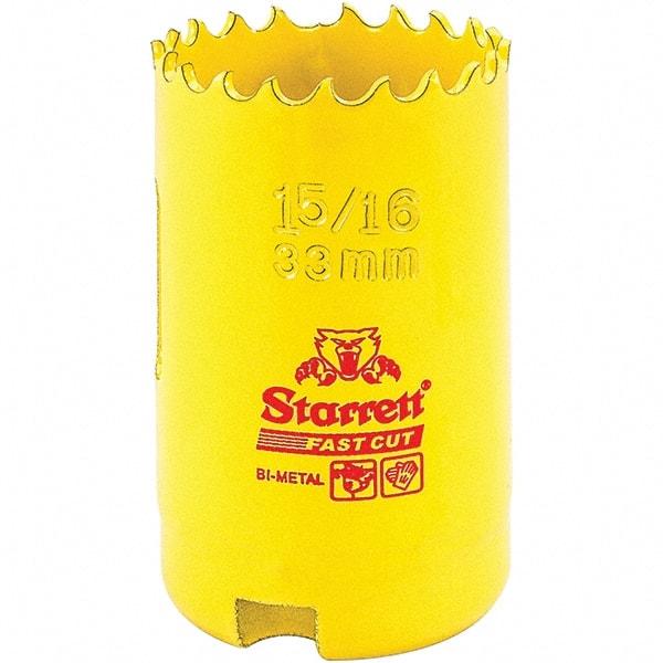 Starrett - 1-5/16" Diam, 1-5/8" Cutting Depth, Hole Saw - High Speed Steel Saw, Toothed Edge - A1 Tooling