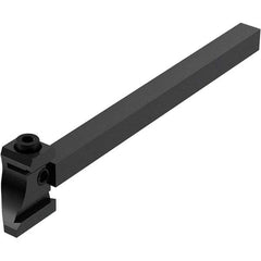 Seco - Tool Block Style 150.10-JETI, 15.49mm Blade Height, 136mm OAL, 10mm OAH, Indexable Cutoff Blade Tool Block - 10mm Shank Width, Through Coolant - A1 Tooling