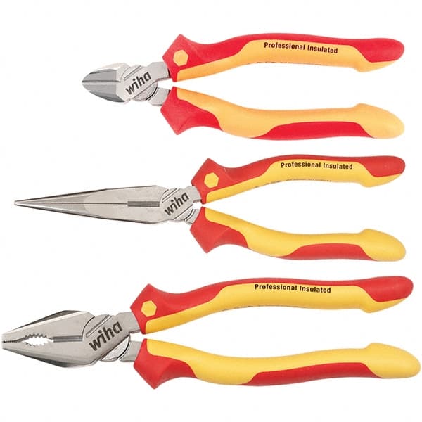 Wiha - Plier Sets Set Type: Cutting Pliers; Insulated Pliers; Wire Stripper Number of Pieces: 3 - A1 Tooling