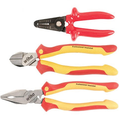 Wiha - Plier Sets Set Type: Cutting Pliers; Insulated Pliers; Wire Stripper Number of Pieces: 3 - A1 Tooling