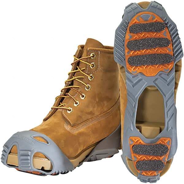 Winter Walking - Size 11.5-13, Overshoe Cleat - Grit Traction, Orange & Gray - A1 Tooling