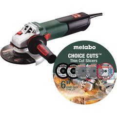 Metabo - 6" Wheel Diam, 8,500 RPM, Corded Angle & Disc Grinder - 5/8-11 Spindle, 120 Volts, 13.5 Amps - A1 Tooling