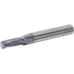 Vargus - 3/8-24 UN, 7.4mm Cutting Diam, 3 Flute, Solid Carbide Helical Flute Thread Mill - Internal Thread, 19.1mm LOC, 63mm OAL, 8mm Shank Diam - A1 Tooling