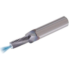 Vargus - M8x1.25 ISO, 6.5mm Cutting Diam, 3 Flute, Solid Carbide Helical Flute Thread Mill - Internal Thread, 16.88mm LOC, 73mm OAL, 10mm Shank Diam - Exact Industrial Supply