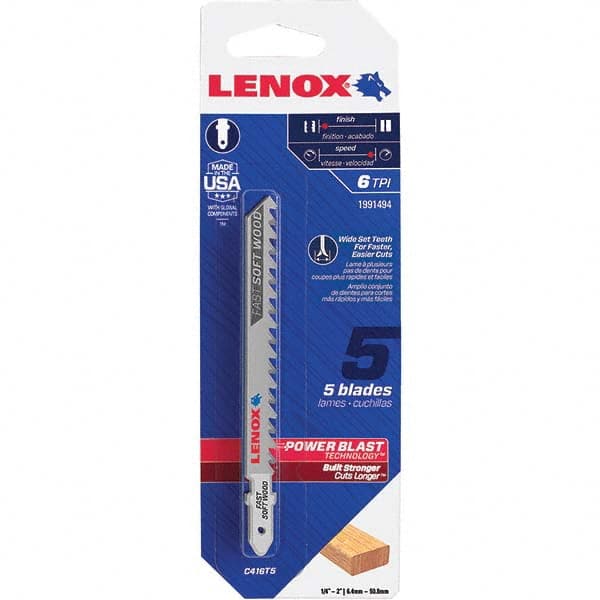 Lenox - Jig Saw Blades Blade Material: Bi-Metal Blade Length (Inch): 4 - A1 Tooling