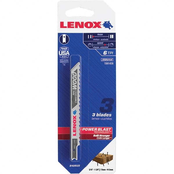 Lenox - Jig Saw Blades Blade Material: Bi-Metal Blade Length (Inch): 4 - A1 Tooling