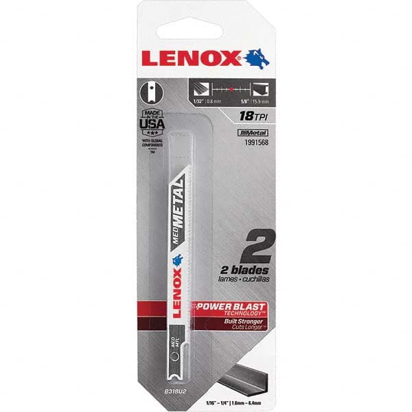 Lenox - Jig Saw Blades Blade Material: Bi-Metal Blade Length (Inch): 3-5/8 - A1 Tooling