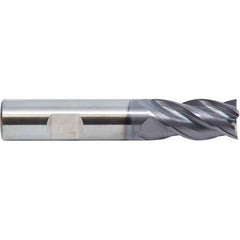 M.A. Ford - 1", 4 Flute, Single End, Solid Carbide, 0.09" Corner Radius End Mill - 4" OAL, 35, 38° Helix, Right Hand Flute, 1-1/2" LOC, Right Hand Cut - A1 Tooling