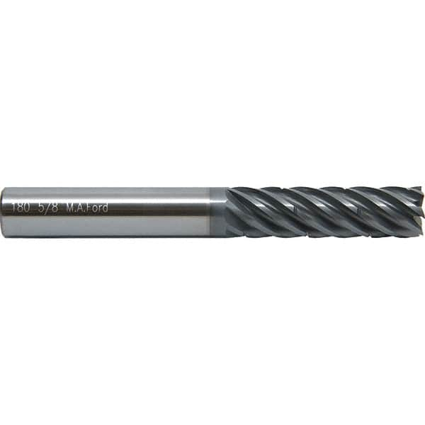 M.A. Ford - 3/4", 7 Flute, Single End, Solid Carbide, 0.03" Corner Radius End Mill - 6" OAL, 38° Helix, Right Hand Flute, 3" LOC, Right Hand Cut - A1 Tooling