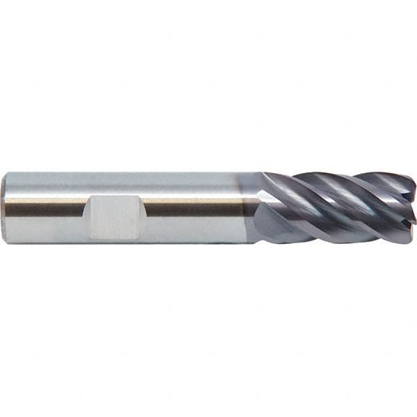 M.A. Ford - 1", 5 Flute, Single End, Solid Carbide, 0.015" Corner Radius End Mill - 4" OAL, 38° Helix, Right Hand Flute, 1-1/2" LOC, Right Hand Cut - A1 Tooling