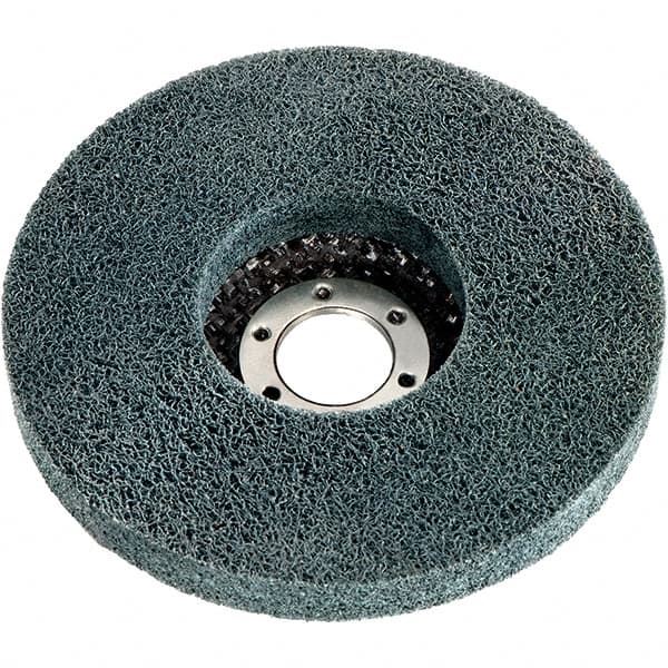 Metabo - 5" Very Fine Grade Zirconia Alumina Deburring Disc - 7/8" Center Hole, Arbor Connection, Gray, 7,950 Max RPM - A1 Tooling