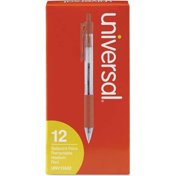 UNIVERSAL - Pens & Pencils Type: Comfort Grip Retractable Pen Color: Red - A1 Tooling