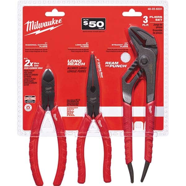 Milwaukee Tool - Plier Sets Set Type: Plier Set Number of Pieces: 3.000 - A1 Tooling