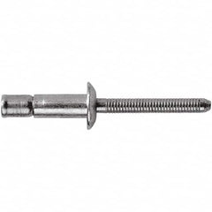 STANLEY Engineered Fastening - Size 8 Dome Head Stainless Steel Structural with Locking Stem Blind Rivet - Stainless Steel Mandrel, 0.08" to 3/8" Grip, 1/4" Head Diam, 0.261" to 0.276" Hole Diam, 0.162" Body Diam - A1 Tooling