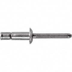 STANLEY Engineered Fastening - Size 8 Dome Head Stainless Steel Structural with Locking Stem Blind Rivet - Stainless Steel Mandrel, 0.08" to 5/8" Grip, 1/4" Head Diam, 0.261" to 0.276" Hole Diam, 0.162" Body Diam - A1 Tooling