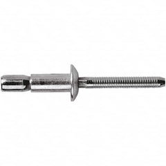 STANLEY Engineered Fastening - Size 8 Dome Head Aluminum Structural with Locking Stem Blind Rivet - Aluminum Mandrel, 0.0799" to 0.6252" Grip, 1/4" Head Diam, 0.261" to 0.276" Hole Diam, 4.11" Body Diam - A1 Tooling