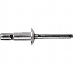 STANLEY Engineered Fastening - Size 6 Dome Head Steel Structural with Locking Stem Blind Rivet - Steel Mandrel, 0.062" to 0.427" Grip, 3/16" Head Diam, 0.194" to 0.204" Hole Diam, 0.114" Body Diam - A1 Tooling