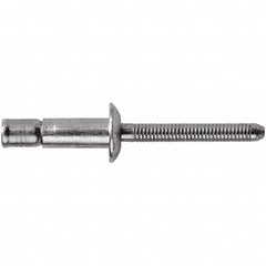 STANLEY Engineered Fastening - Size 6 Dome Head Steel Structural with Locking Stem Blind Rivet - Steel Mandrel, 0.062" to 1/4" Grip, 3/16" Head Diam, 0.194" to 0.204" Hole Diam, 0.12" Body Diam - A1 Tooling