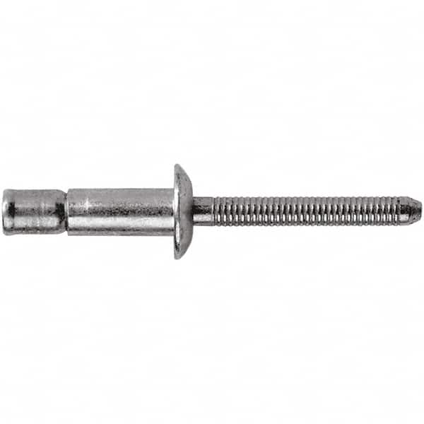 STANLEY Engineered Fastening - Size 8 Countersunk Head Steel Structural with Locking Stem Blind Rivet - Steel Mandrel, 1/8" to 0.475" Grip, 1/4" Head Diam, 0.261" to 0.276" Hole Diam, 0.162" Body Diam - A1 Tooling