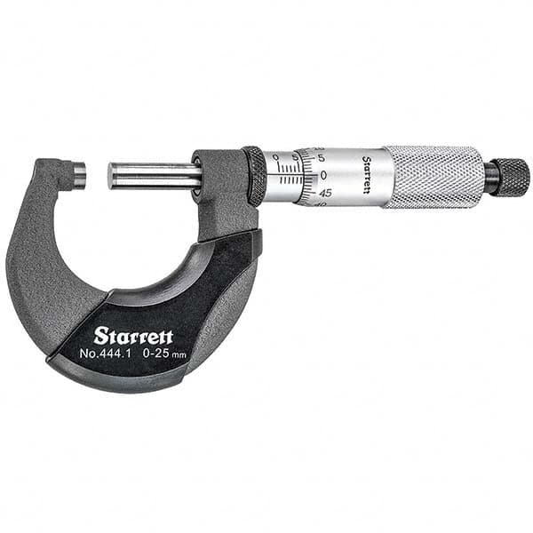 Starrett - Mechanical Outside Micrometers Minimum Measurement (mm): 0.00 Maximum Measurement (mm): 25.00 - A1 Tooling