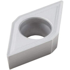 Seco - DCGT21.50 M3 Grade HX Carbide Turning Insert - Uncoated, 55° Diamond, 1/4" Inscr Circle, 0.008" Corner Radius - A1 Tooling