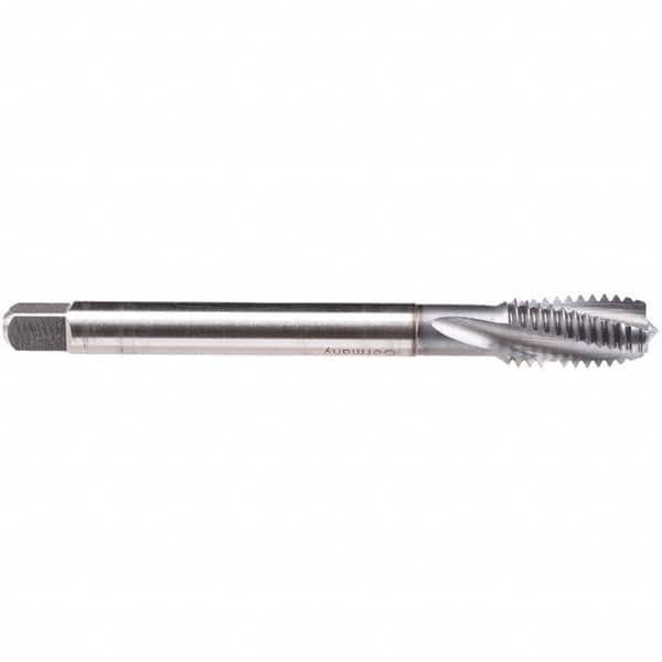 Emuge - 1/2-13 UNC 4 Flute BT Modified Bottoming Spiral Flute Tap - High Speed Steel, TiCN Finish, 4.331" OAL, Right Hand Flute, Right Hand Thread, Series CU459600 - Exact Industrial Supply